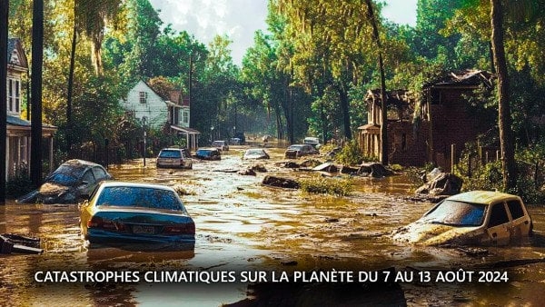 Résumé des catastrophes climatiques sur la planète du 7 au 13 août 2024.